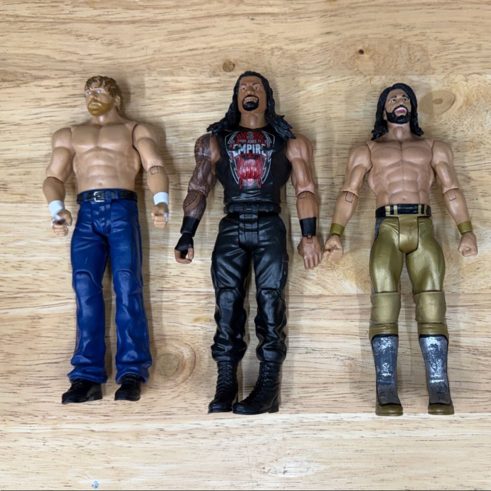 WWE Action Figure - Dean Ambrose, Roman Reigns and Seth Rollins